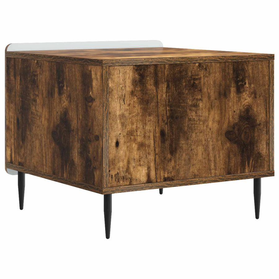 Salontafel met lade Gerookt eiken 49 x 50 x 42 cm Bewerkt hout