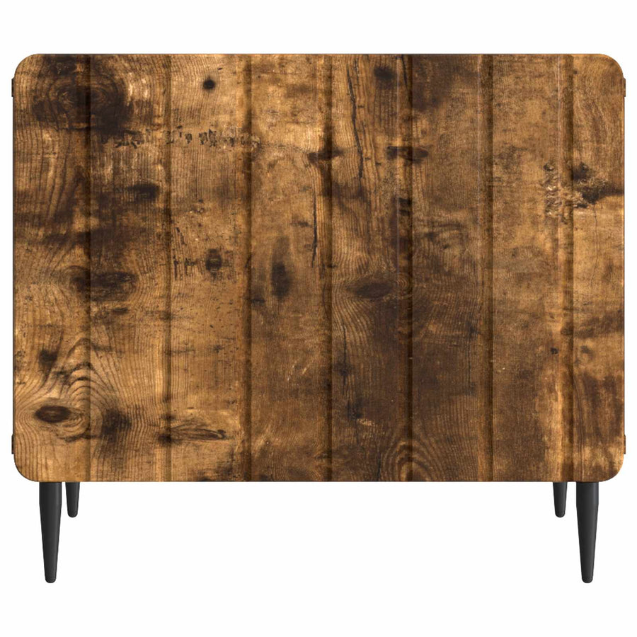 Salontafel met lade Gerookt eiken 49 x 50 x 42 cm Bewerkt hout