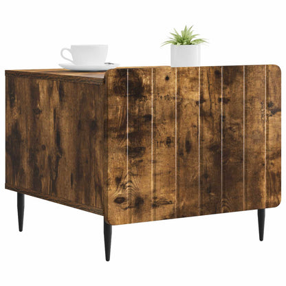 Salontafel met lade Gerookt eiken 49 x 50 x 42 cm Bewerkt hout