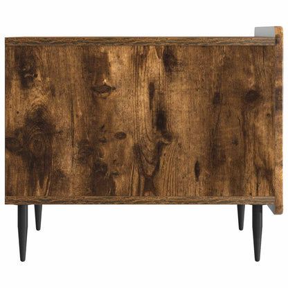 Salontafel met lade Gerookt eiken 49 x 50 x 42 cm Bewerkt hout