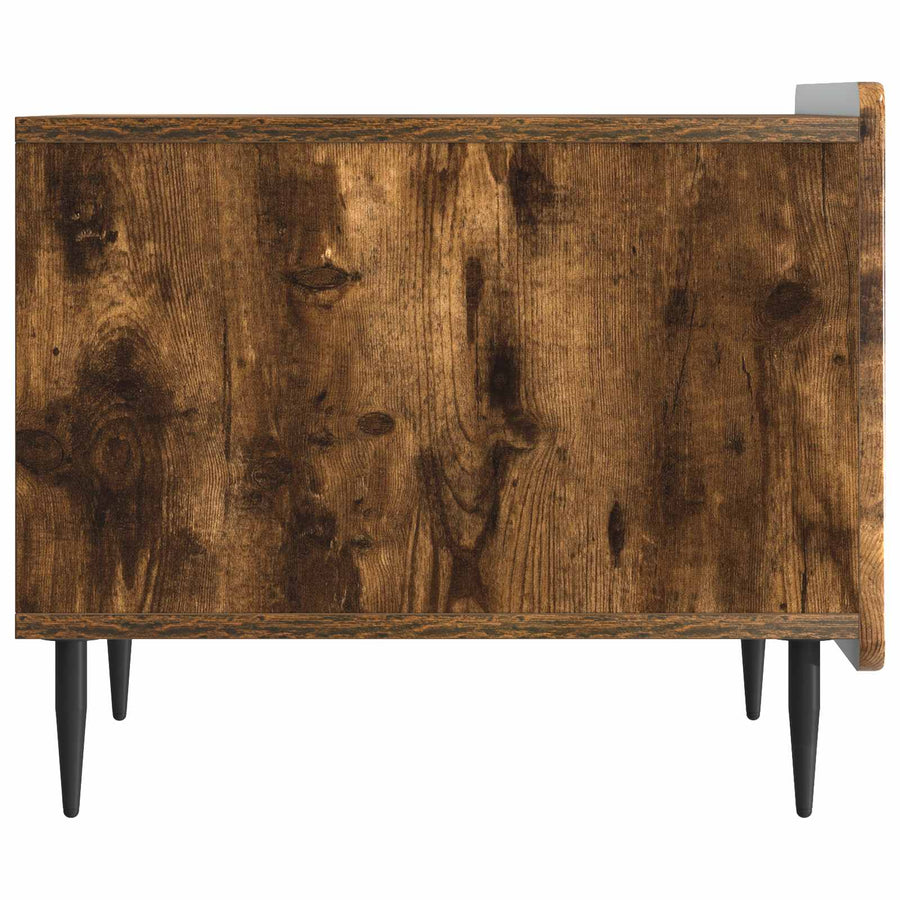 Salontafel met lade Gerookt eiken 49 x 50 x 42 cm Bewerkt hout