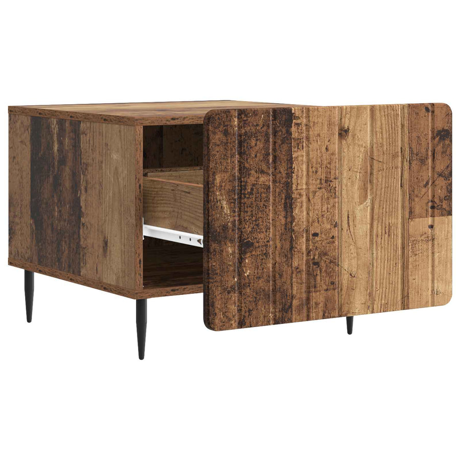 Salontafel met lade Oud hout 49 x 50 x 42 cm Bewerkt hout