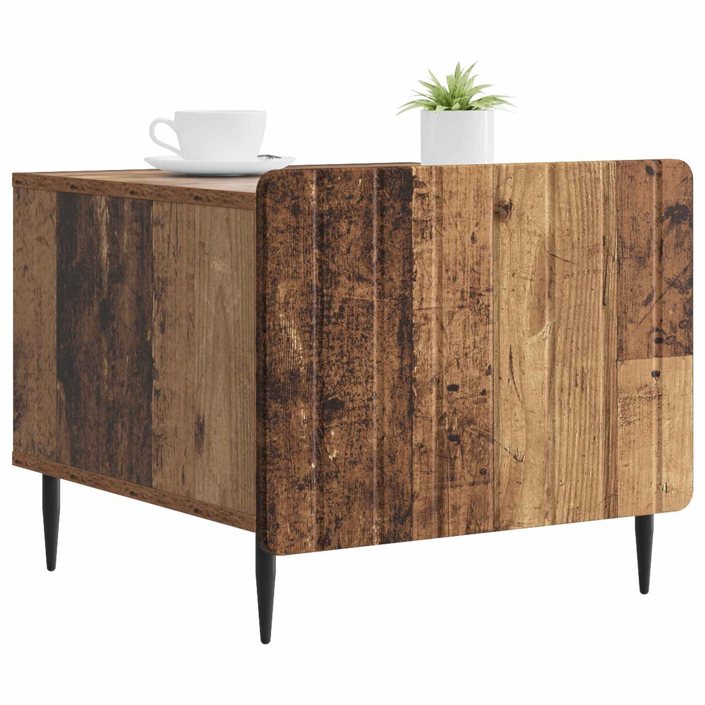 Salontafel met lade Oud hout 49 x 50 x 42 cm Bewerkt hout