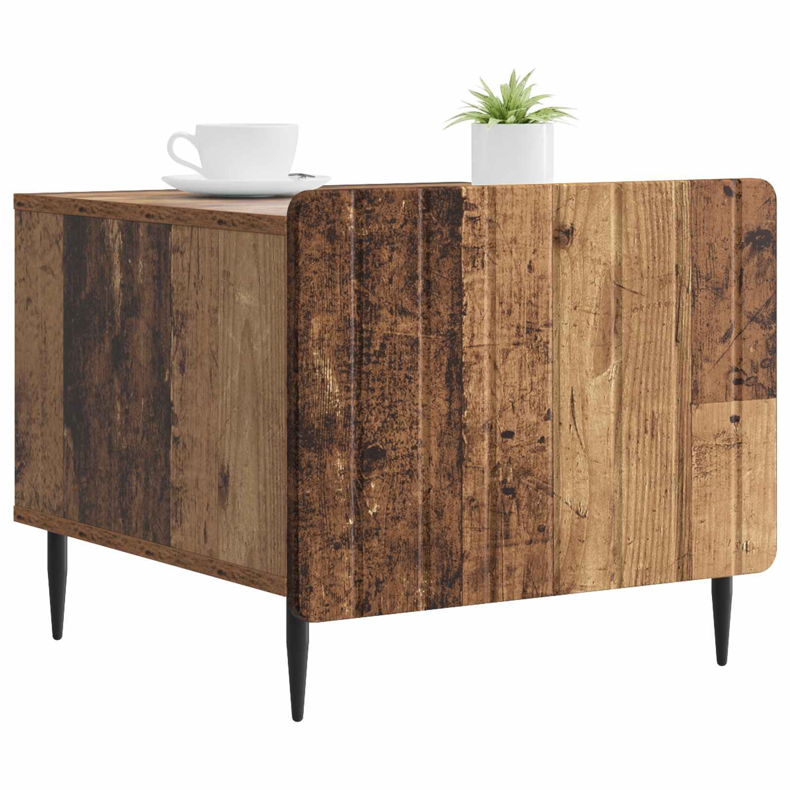 Salontafel met lade Oud hout 49 x 50 x 42 cm Bewerkt hout