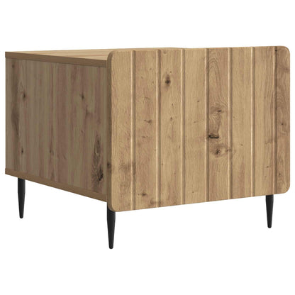 Salontafel Artisanaal eiken 49 x 50 x 42 cm Bewerkt hout