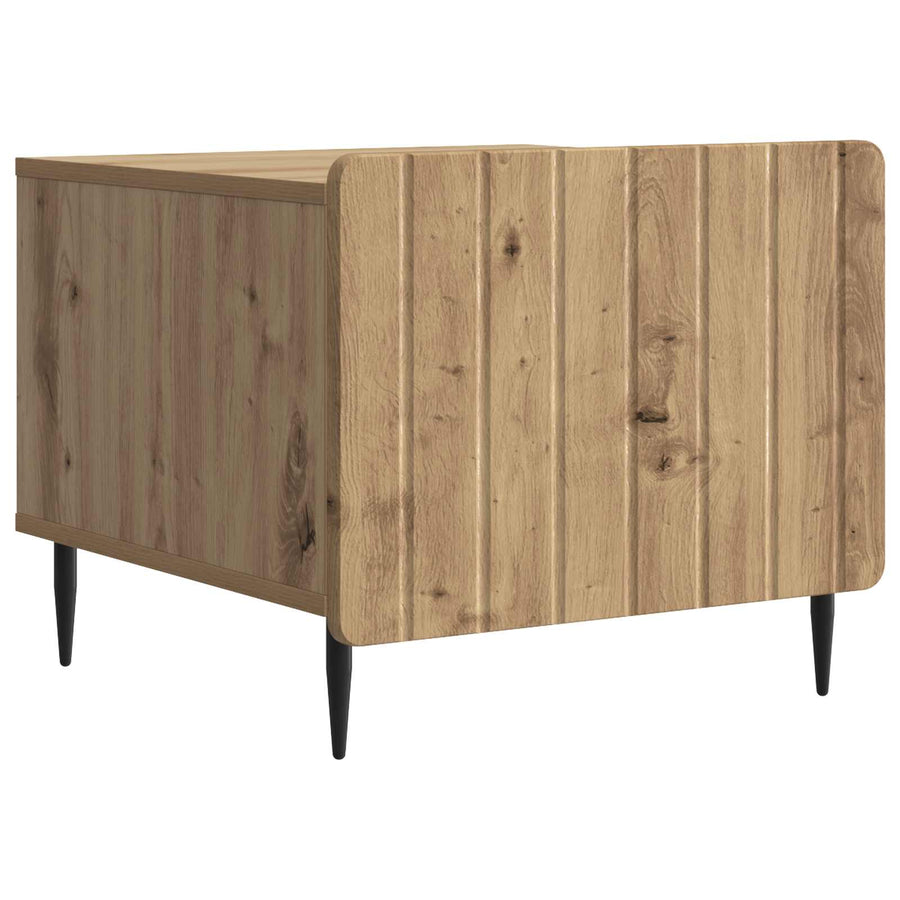 Salontafel Artisanaal eiken 49 x 50 x 42 cm Bewerkt hout