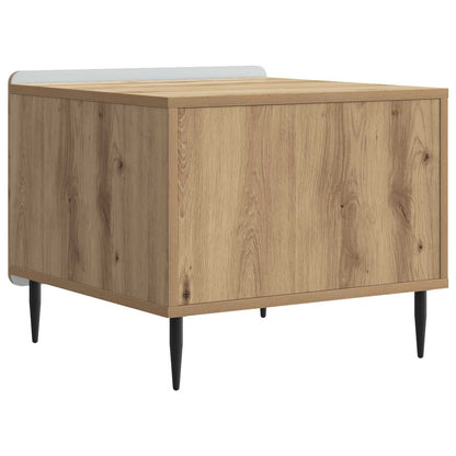 Salontafel Artisanaal eiken 49 x 50 x 42 cm Bewerkt hout
