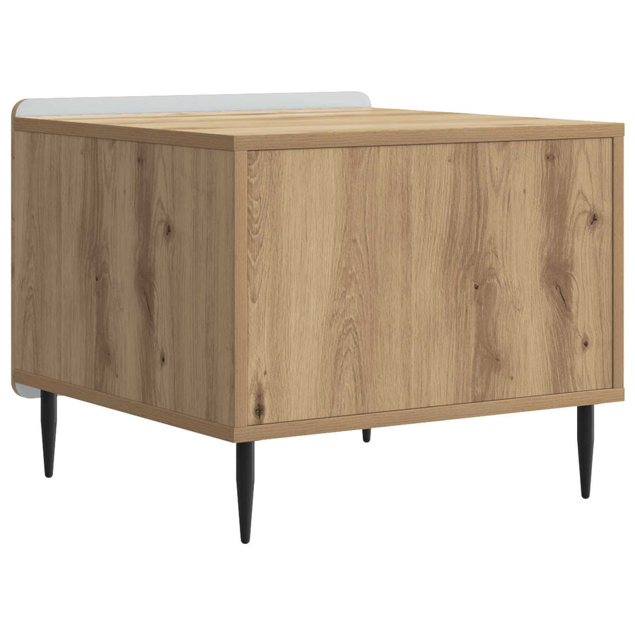 Salontafel Artisanaal eiken 49 x 50 x 42 cm Bewerkt hout