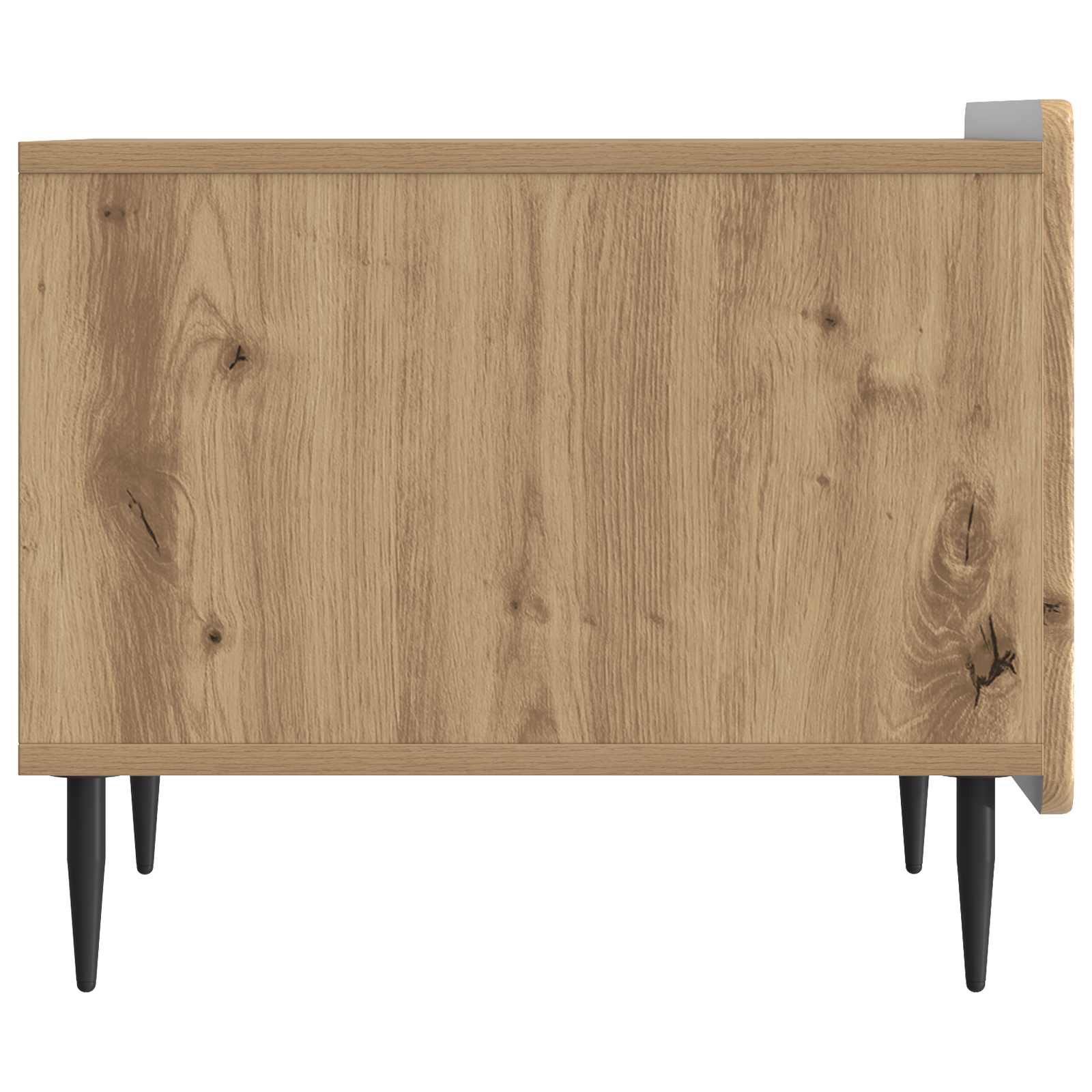 Salontafel Artisanaal eiken 49 x 50 x 42 cm Bewerkt hout