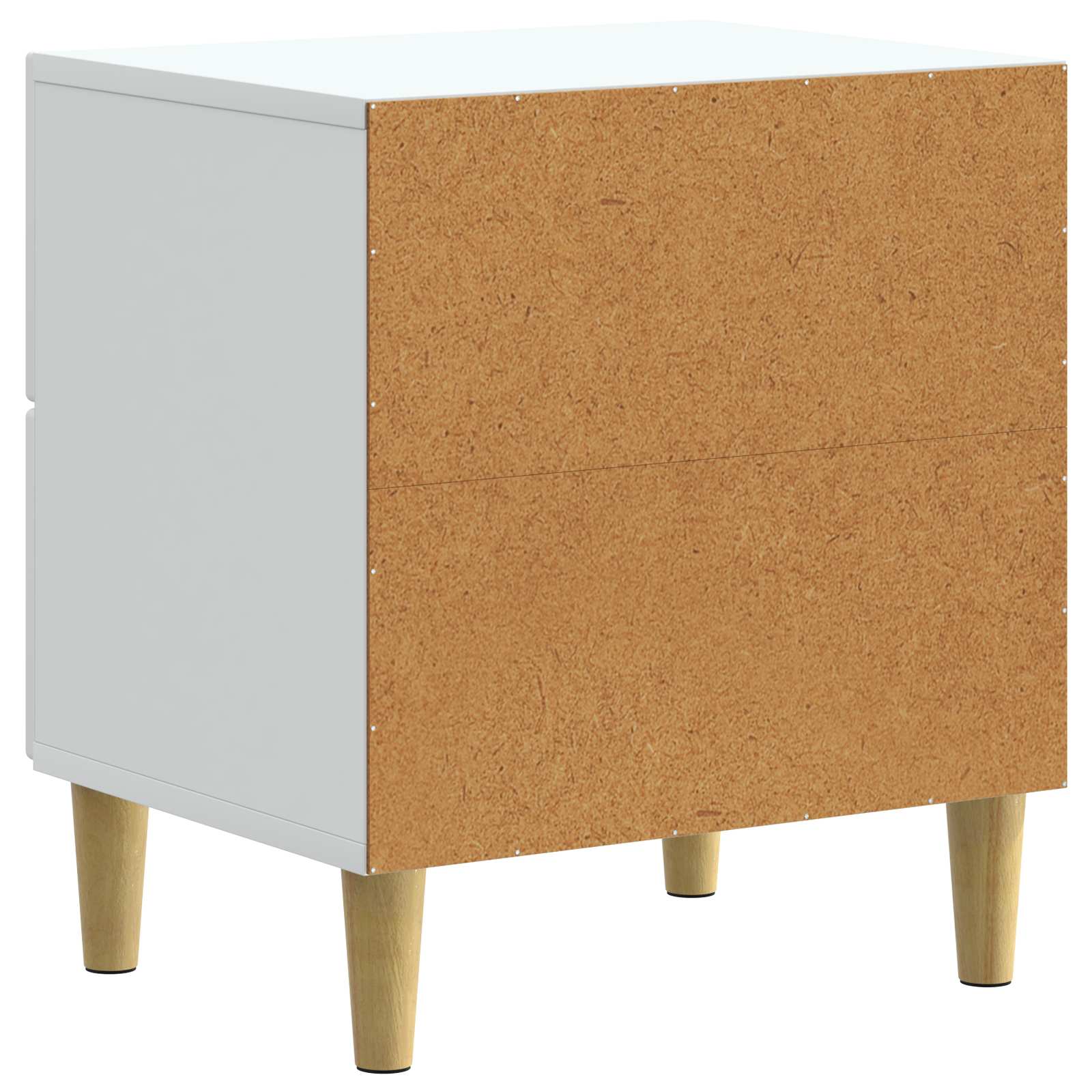 Nachtkastje met lade Wit 43 x 34,5 x 48 cm Bewerkt hout