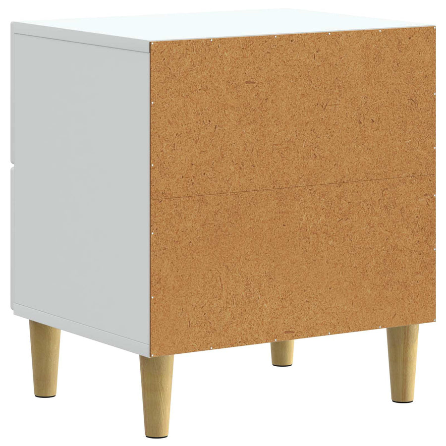 Nachtkastje met lade Wit 43 x 34,5 x 48 cm Bewerkt hout