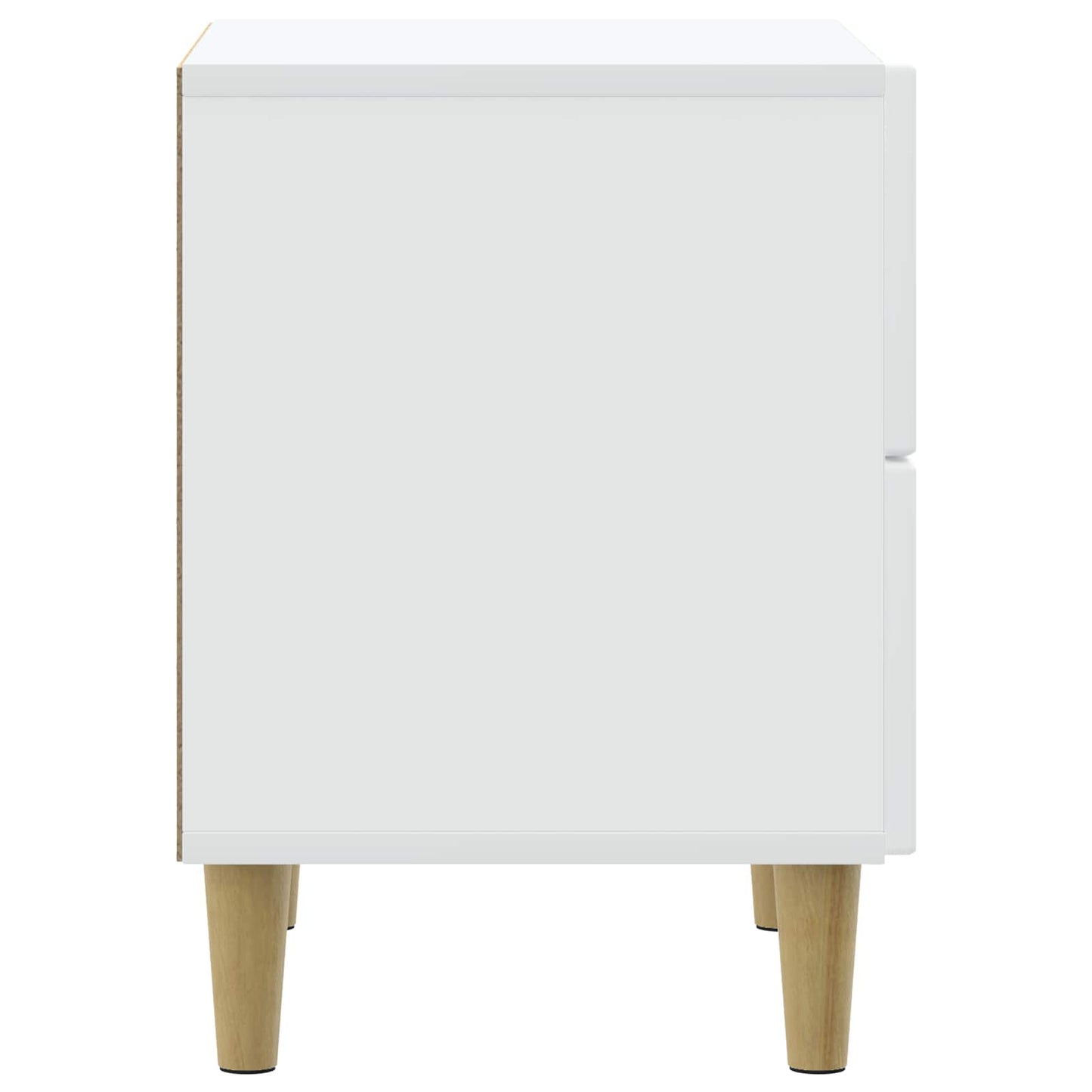 Nachtkastje met lade Wit 43 x 34,5 x 48 cm Bewerkt hout