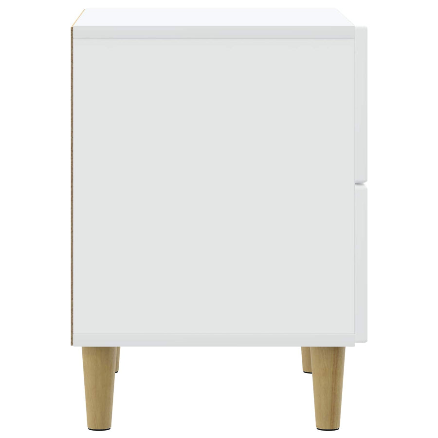 Nachtkastje met lade Wit 43 x 34,5 x 48 cm Bewerkt hout