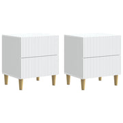 Nachtkastje 2 stuks wit 43x34,5x48 cm bewerkt hout