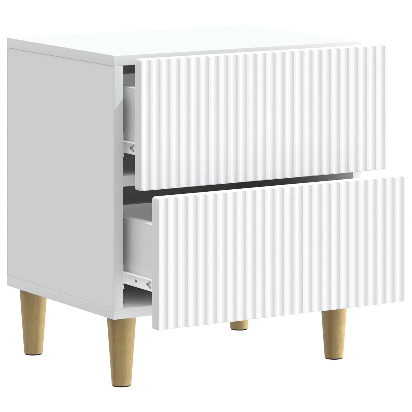 Nachtkastje met lade 2 pcs Wit 43 x 34,5 x 48 cm Bewerkt hout