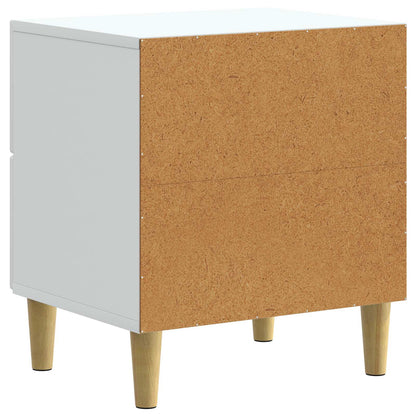 Nachtkastje met lade 2 pcs Wit 43 x 34,5 x 48 cm Bewerkt hout