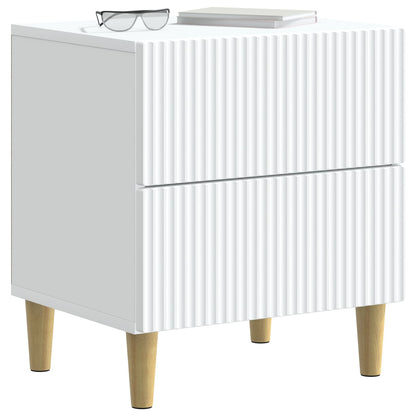 Nachtkastje met lade 2 pcs Wit 43 x 34,5 x 48 cm Bewerkt hout