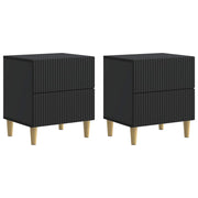 Nachtkastje 2 stuks zwart 43x34,5x48 cm