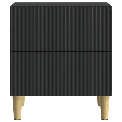 Nachtkastje met lade 2 pcs Zwart 43 x 34,5 x 48 cm Bewerkt hout
