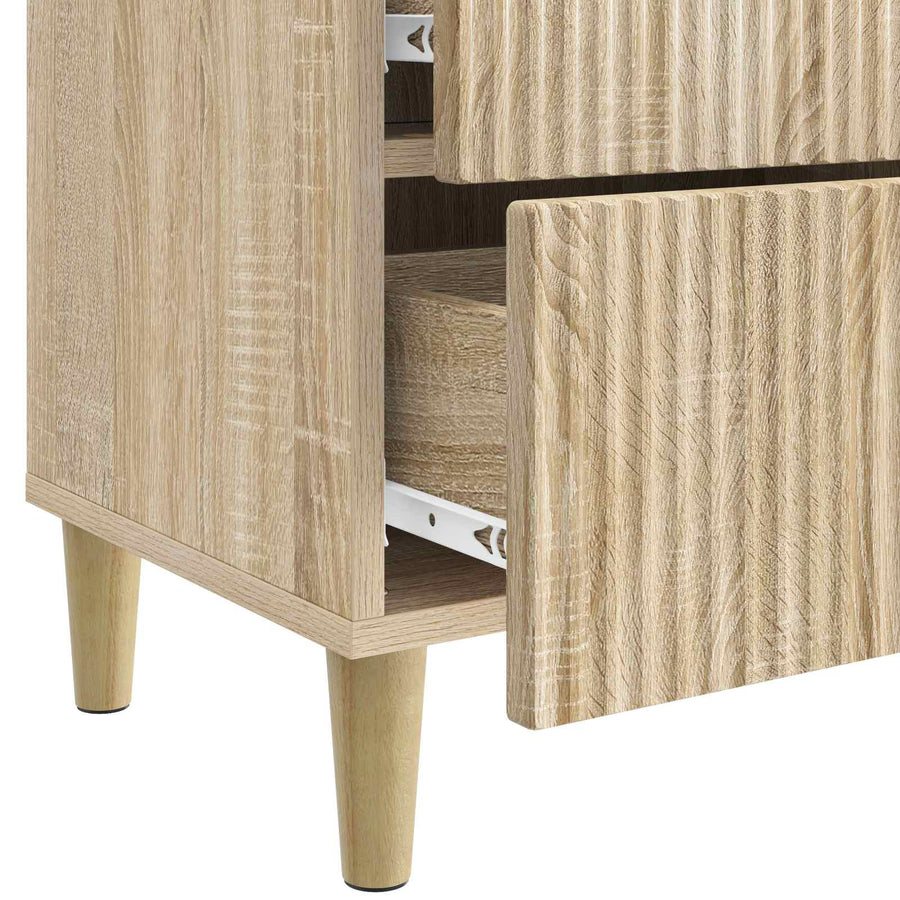 Nachtkastje Sonoma Eiken 43 x 34,5 x 48 cm Bewerkt hout