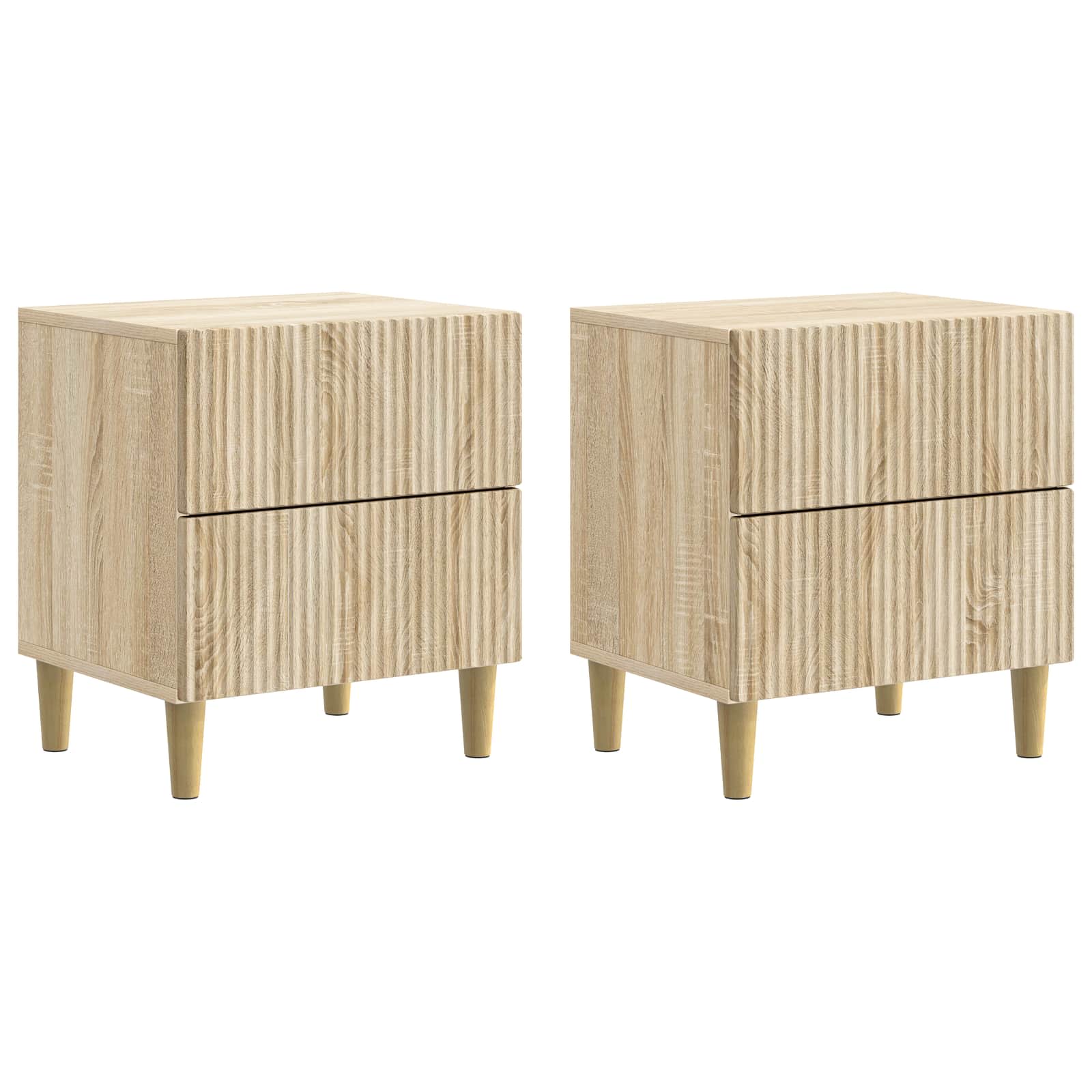 Nachtkastje 2 pcs Sonoma Eiken 43 x 34,5 x 48 cm Bewerkt hout