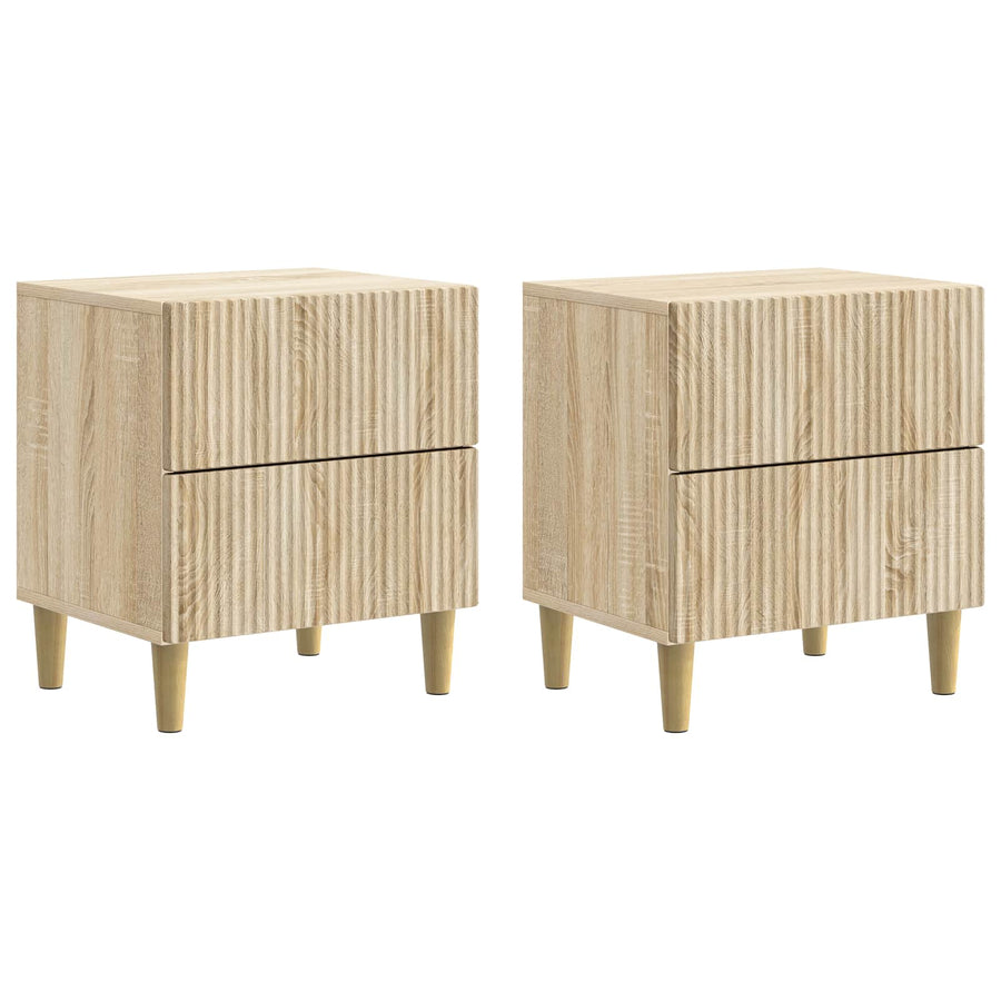 Nachtkastje 2 pcs Sonoma Eiken 43 x 34,5 x 48 cm Bewerkt hout
