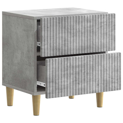 Nachtkastje met lade Betongrijs 43 x 34,5 x 48 cm Bewerkt hout