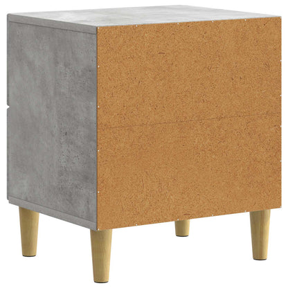 Nachtkastje met lade Betongrijs 43 x 34,5 x 48 cm Bewerkt hout