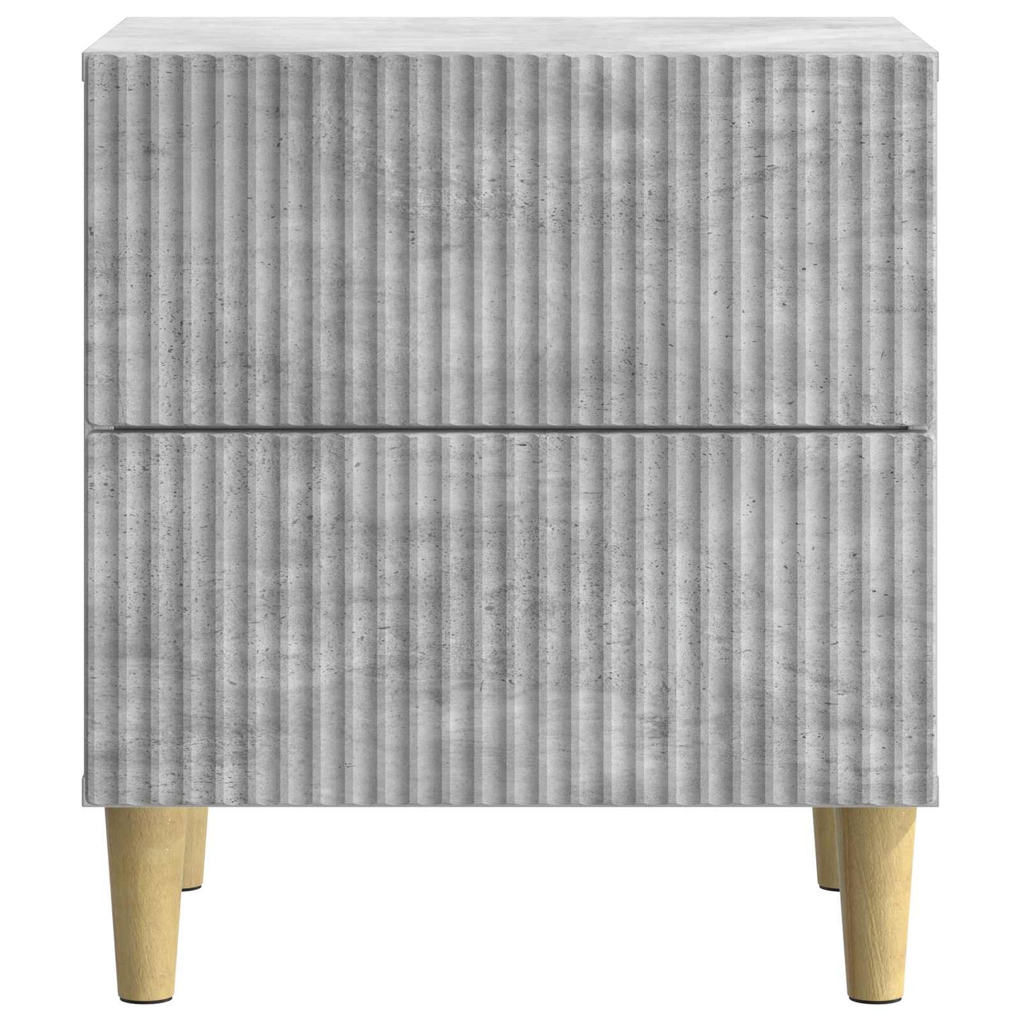 Nachtkastje met lade Betongrijs 43 x 34,5 x 48 cm Bewerkt hout