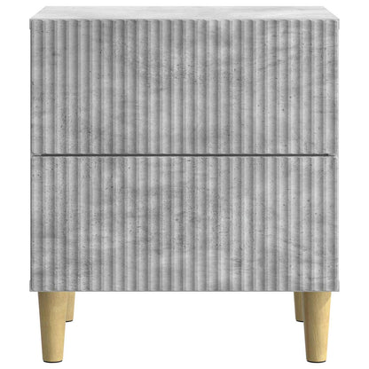 Nachtkastje met lade Betongrijs 43 x 34,5 x 48 cm Bewerkt hout
