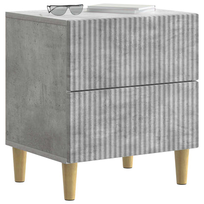 Nachtkastje met lade Betongrijs 43 x 34,5 x 48 cm Bewerkt hout