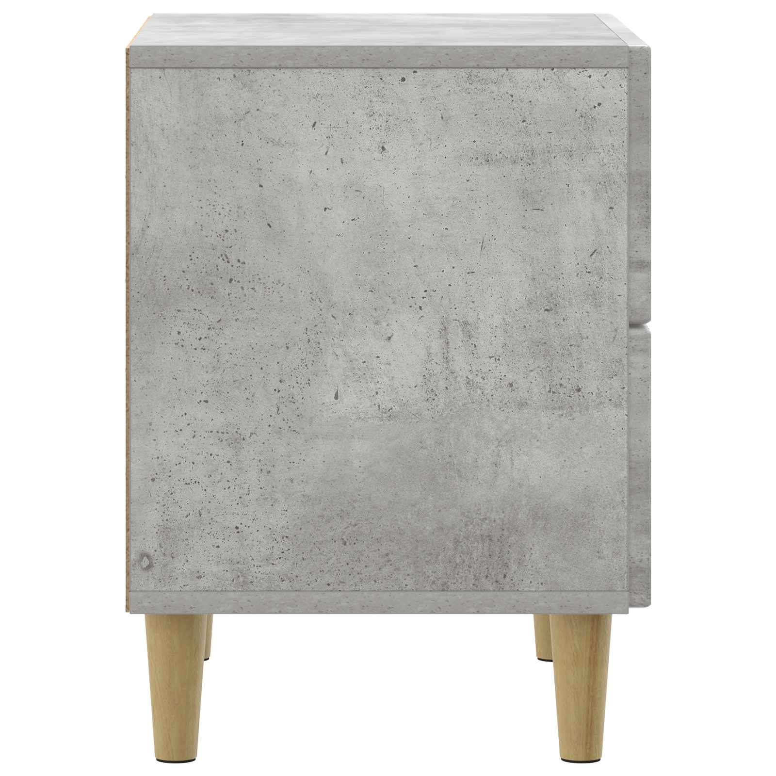 Nachtkastje met lade Betongrijs 43 x 34,5 x 48 cm Bewerkt hout