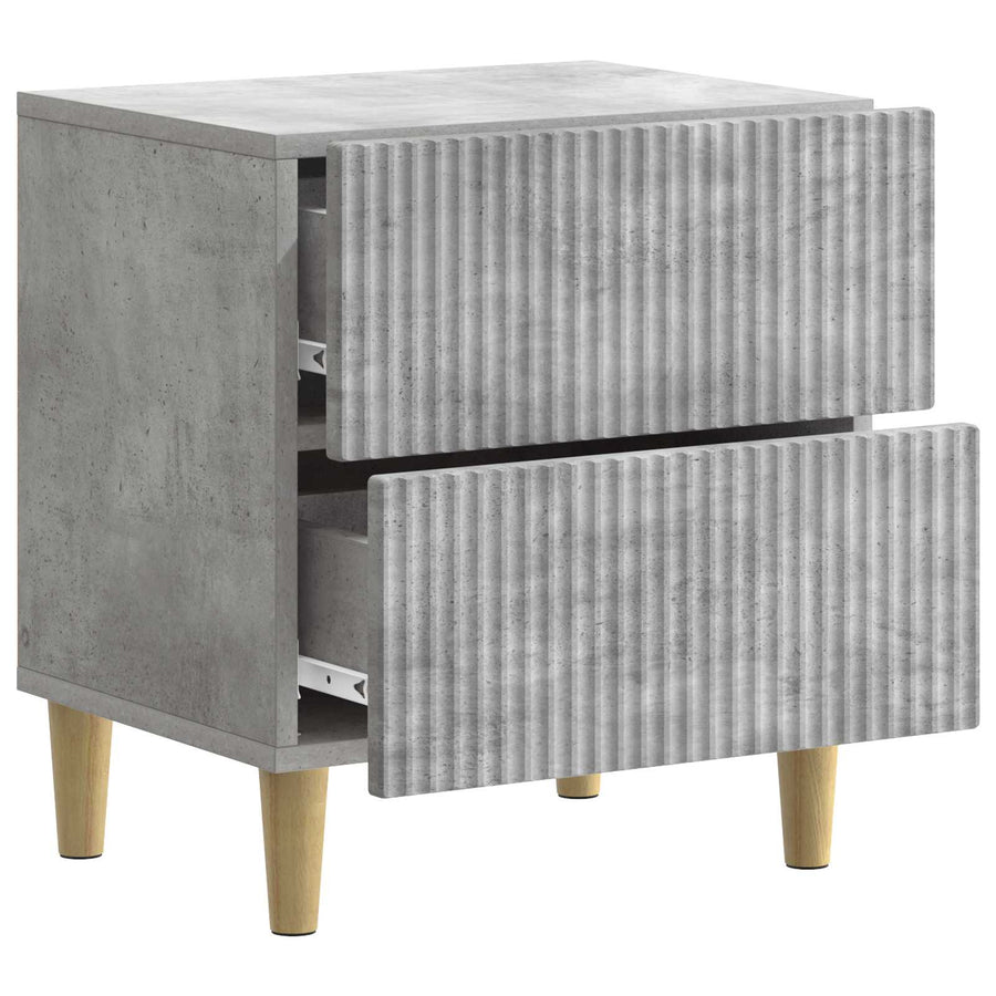 Nachtkastje 2 pcs Betongrijs 43 x 34,5 x 48 cm Bewerkt hout