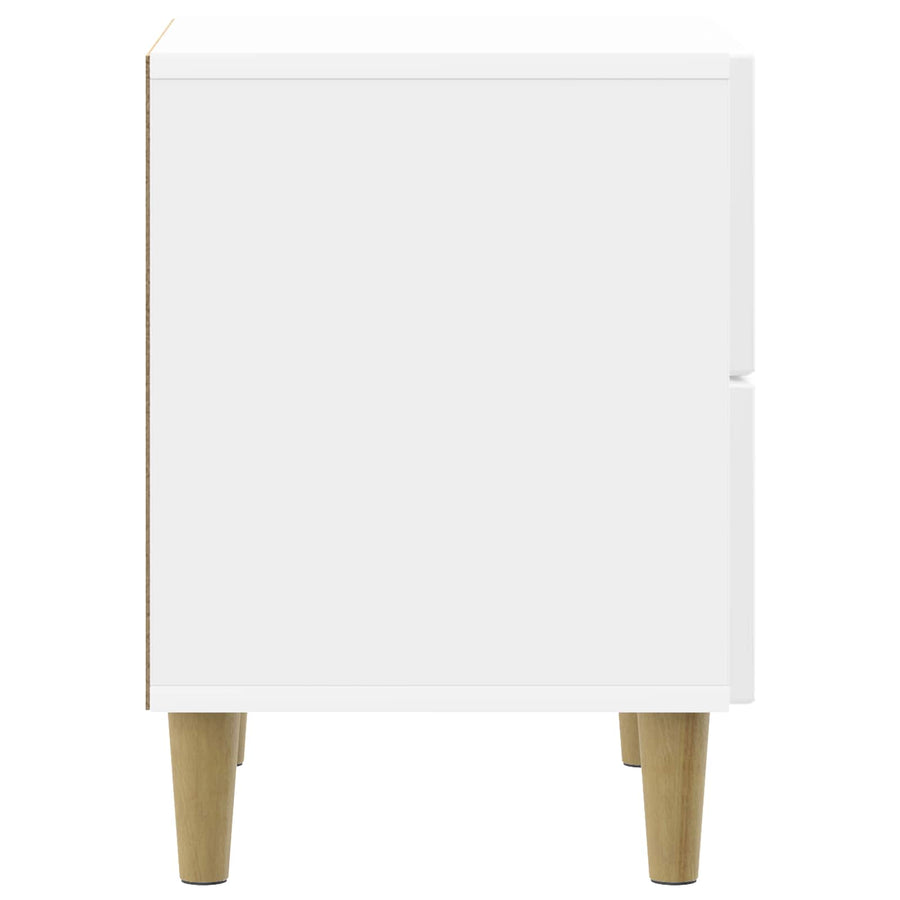 Nachtkastje Hoogglans Wit 43 x 34,5 x 48 cm Bewerkt hout