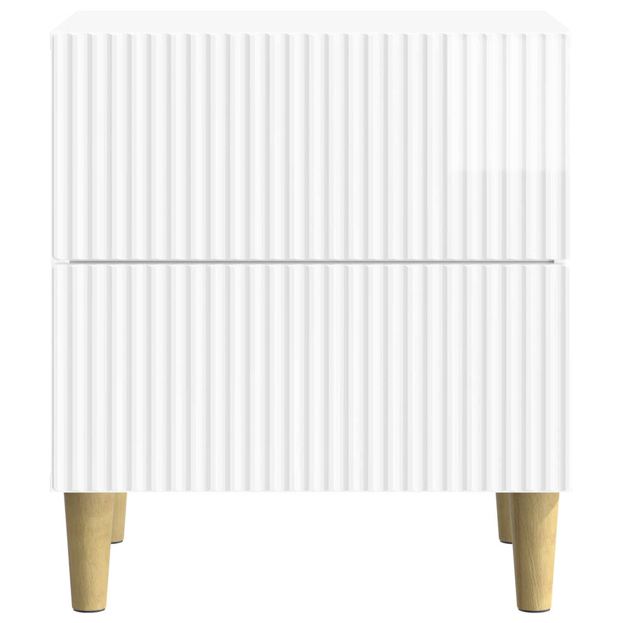 Nachtkastje 2 pcs Hoogglans Wit 43 x 34,5 x 48 cm Bewerkt hout