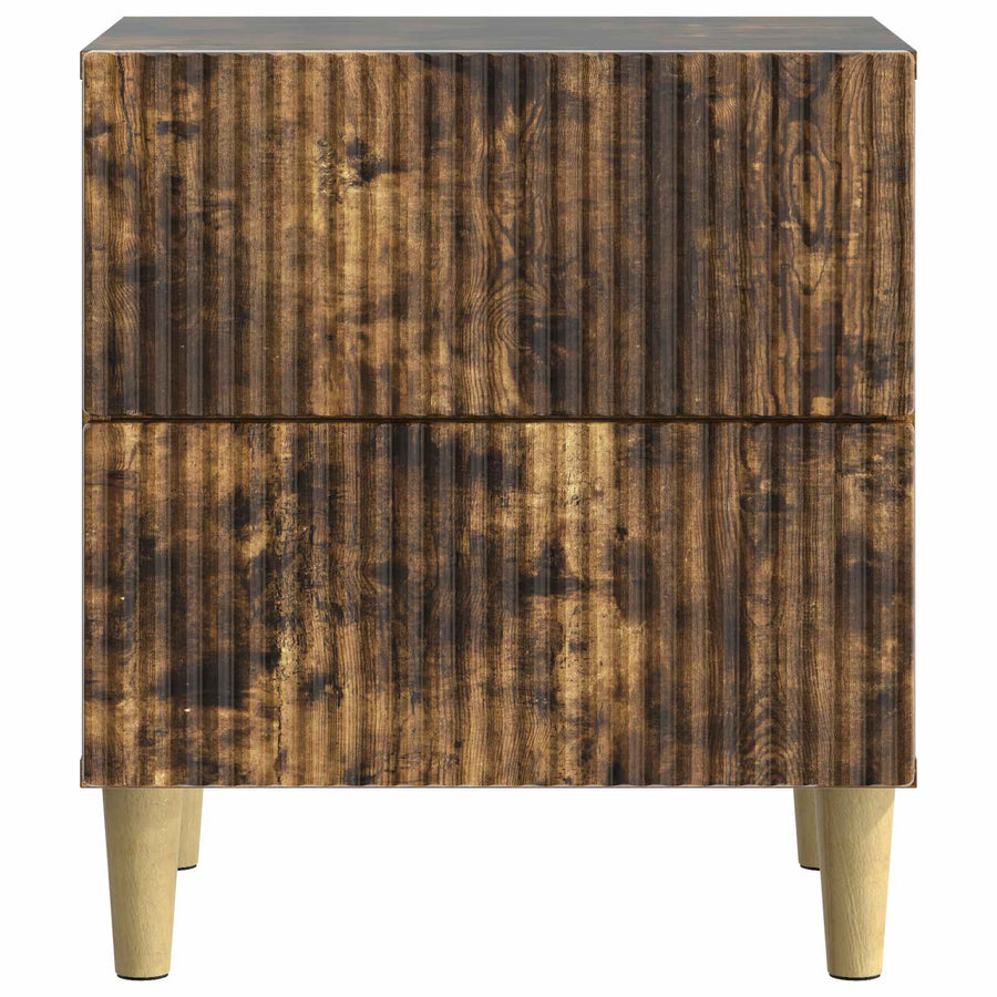 Nachtkastje Gerookt eiken 43 x 34,5 x 48 cm Bewerkt hout