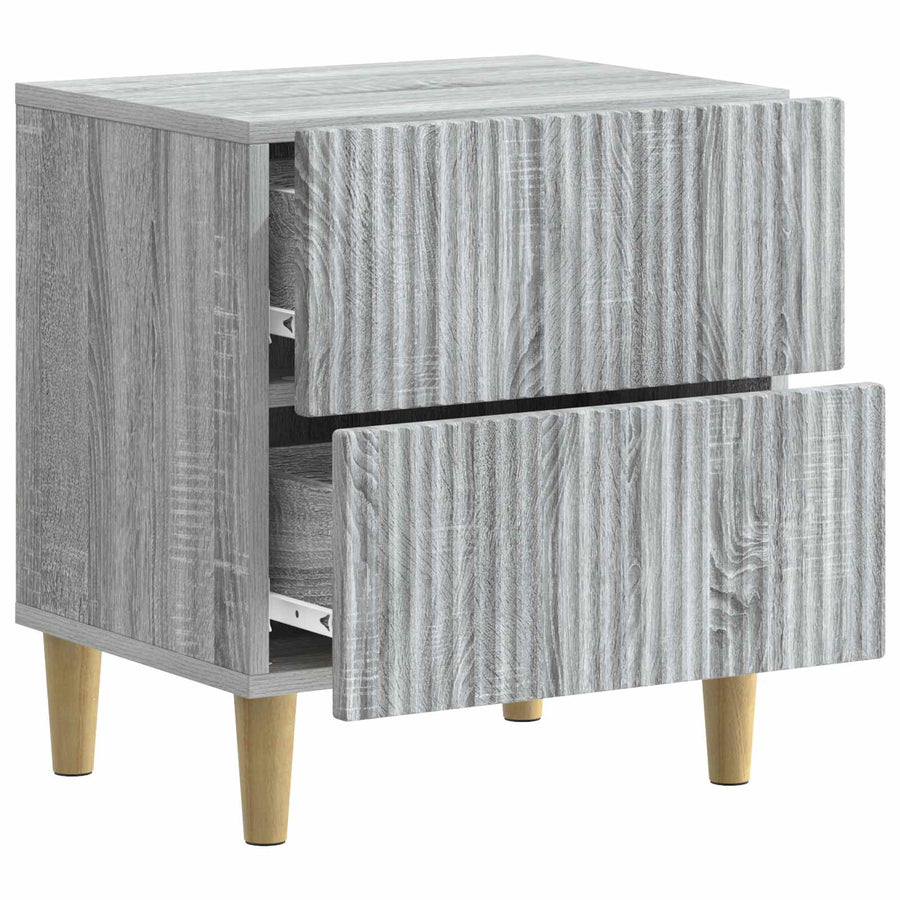Nachtkastje Grijs sonoma 43 x 34,5 x 48 cm Bewerkt hout