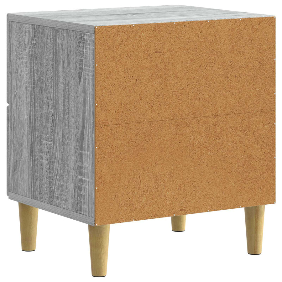 Nachtkastje Grijs sonoma 43 x 34,5 x 48 cm Bewerkt hout