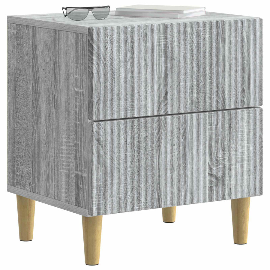 Nachtkastje Grijs sonoma 43 x 34,5 x 48 cm Bewerkt hout