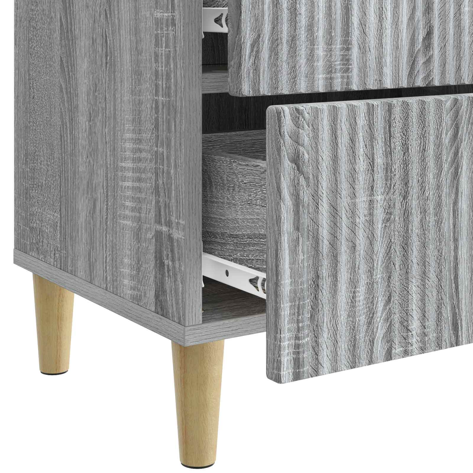 Nachtkastje 2 pcs Grijs sonoma 43 x 34,5 x 48 cm Bewerkt hout
