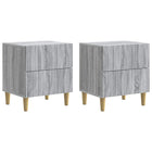 Nachtkastjes 2 stuks grijs sonoma 43x34,5x48 cm