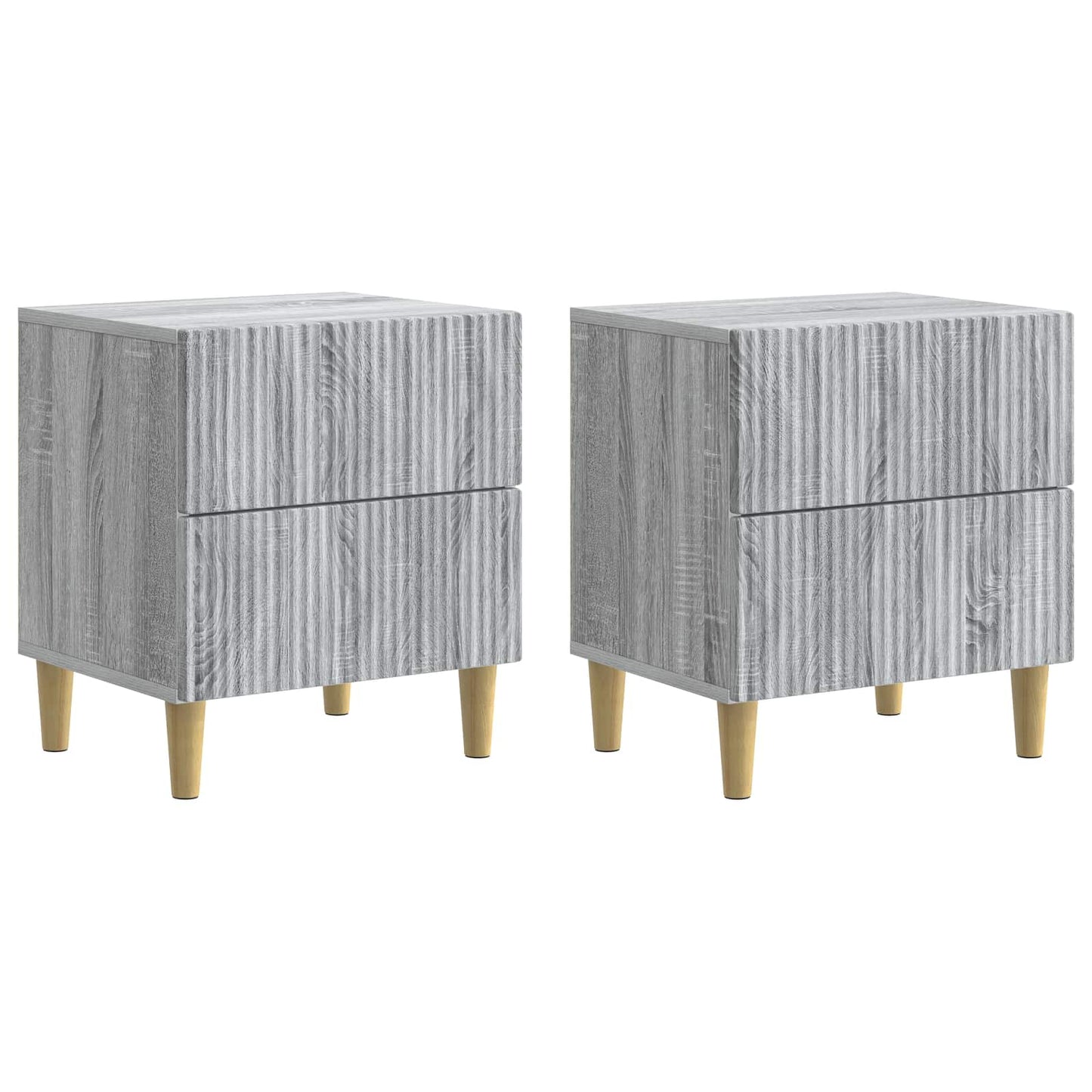 Nachtkastje 2 pcs Grijs sonoma 43 x 34,5 x 48 cm Bewerkt hout