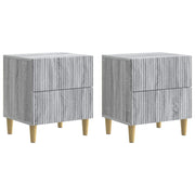 Nachtkastjes 2 stuks grijs sonoma 43x34,5x48 cm