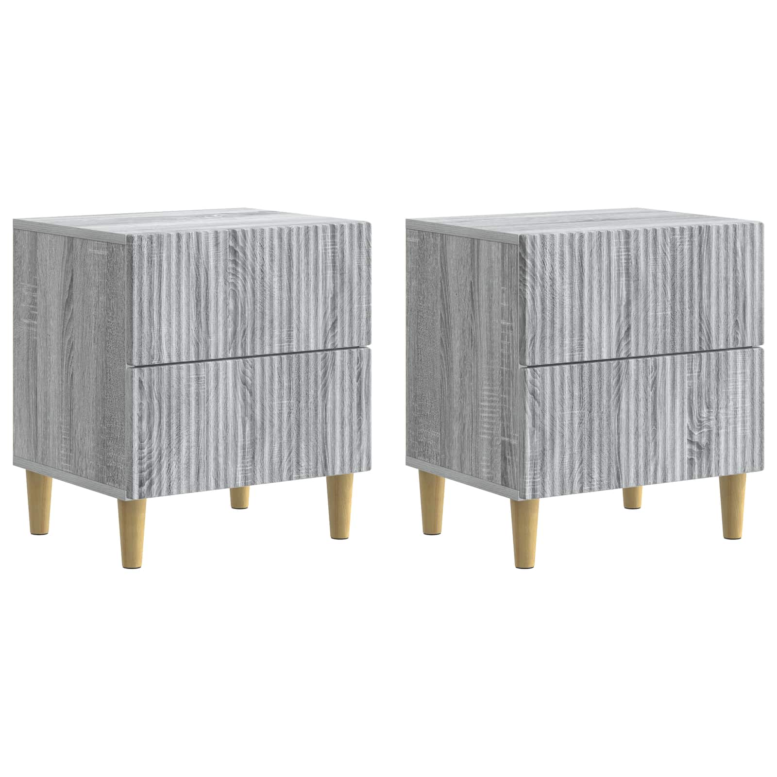 Nachtkastje 2 pcs Grijs sonoma 43 x 34,5 x 48 cm Bewerkt hout