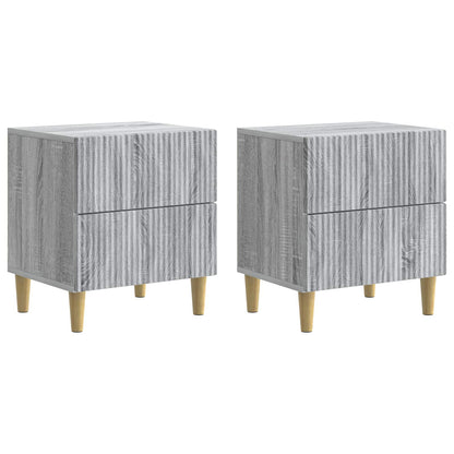 Nachtkastje 2 pcs Grijs sonoma 43 x 34,5 x 48 cm Bewerkt hout
