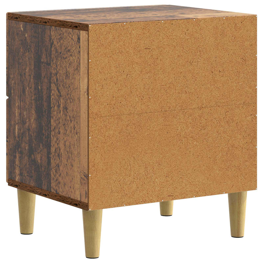 Nachtkastje met lade Oud hout 43 x 34,5 x 48 cm Bewerkt hout