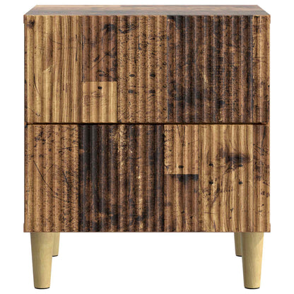 Nachtkastje met lade Oud hout 43 x 34,5 x 48 cm Bewerkt hout