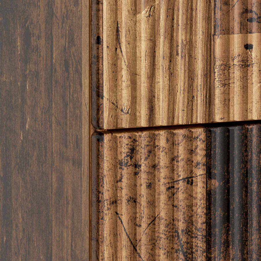 Nachtkastje 2 pcs Oud hout 43 x 34,5 x 48 cm Bewerkt hout