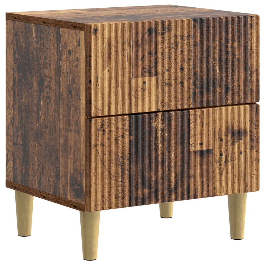 Nachtkastje 2 pcs Oud hout 43 x 34,5 x 48 cm Bewerkt hout
