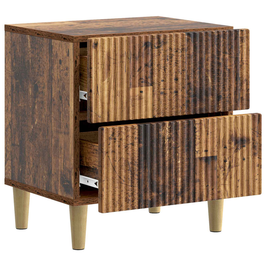Nachtkastje 2 pcs Oud hout 43 x 34,5 x 48 cm Bewerkt hout